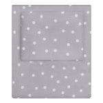 Grey Polka Dots Fitted Sheet