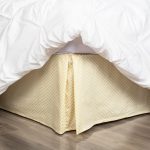 Yellow Herringbone Bed Skirt